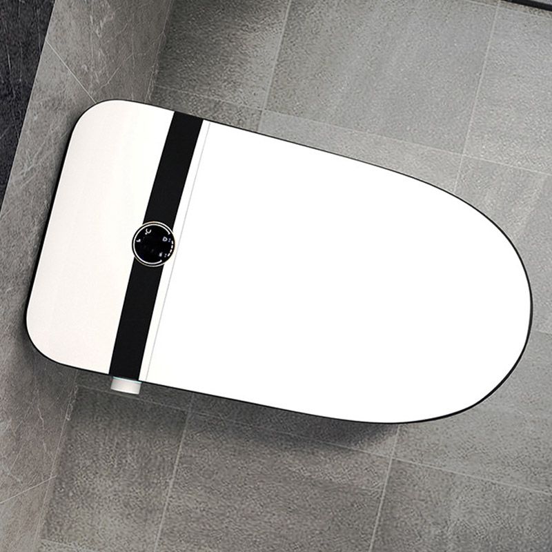 Modern Skirted White Heated Seat Toilet ABS Floor Mounted Flush Toilet with Seat