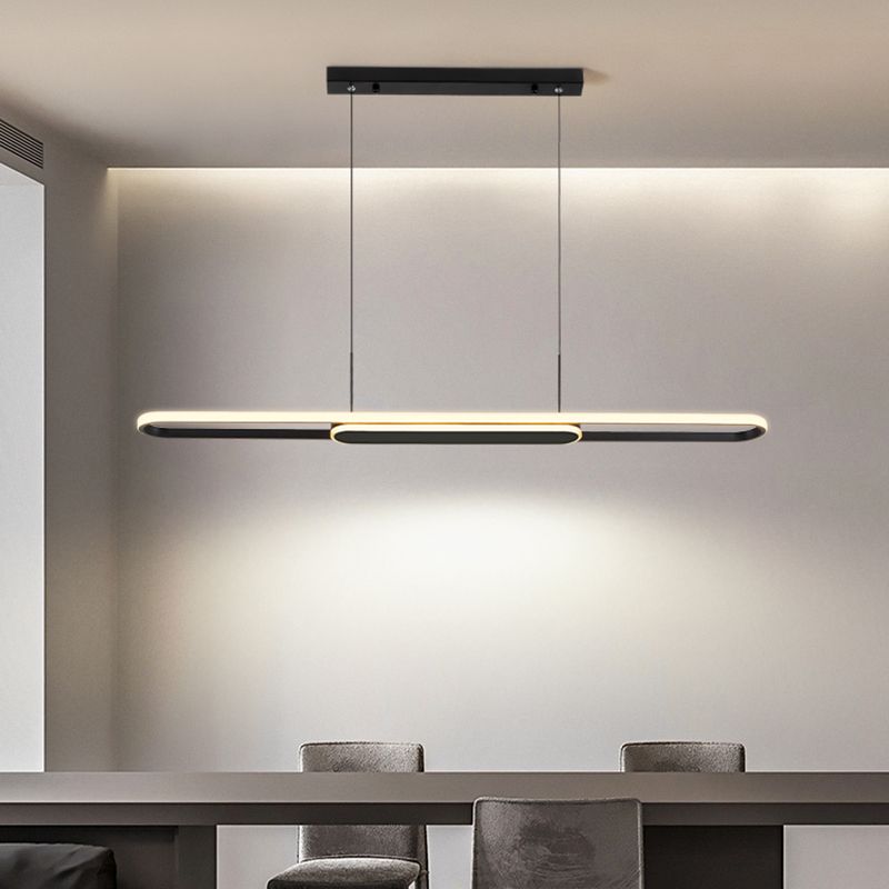 Nordic Modern Style Island Lamp Simple LED Hanging Lighting Fixture for Dining Room