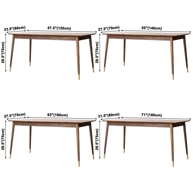 Table à manger en bois de forme de forme rectangle Luxury avec 4 jambes