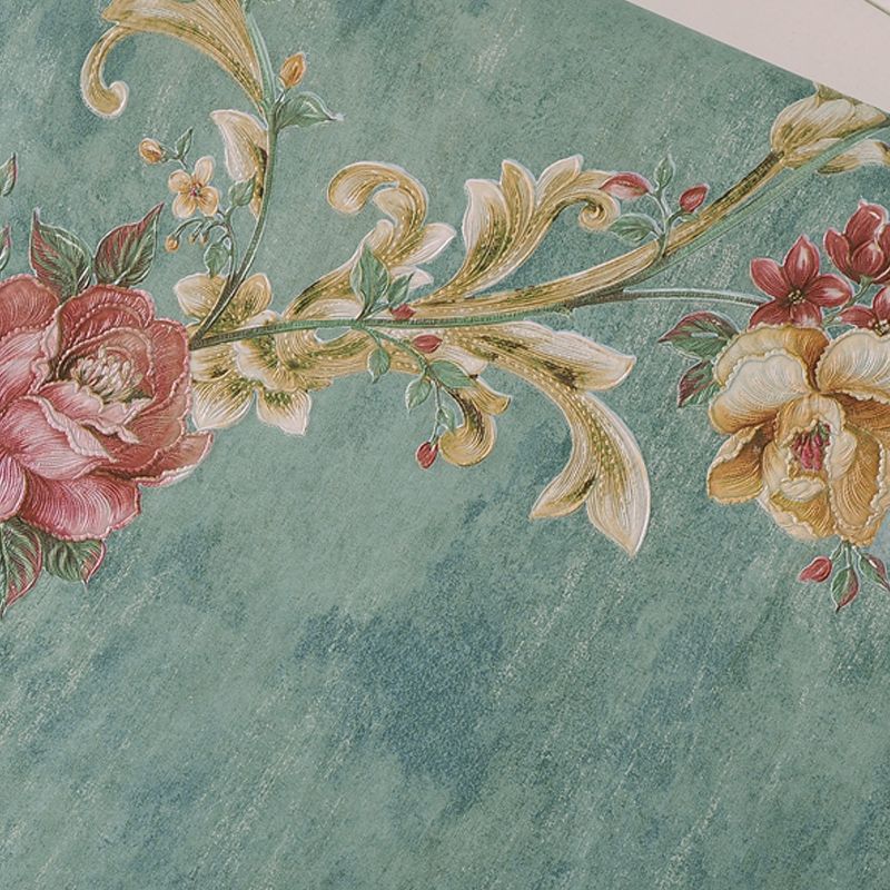 Pastelkleur rustiek behangrol 33' L x 20,5" W pioenroos en tak wanddecoratie voor thuis