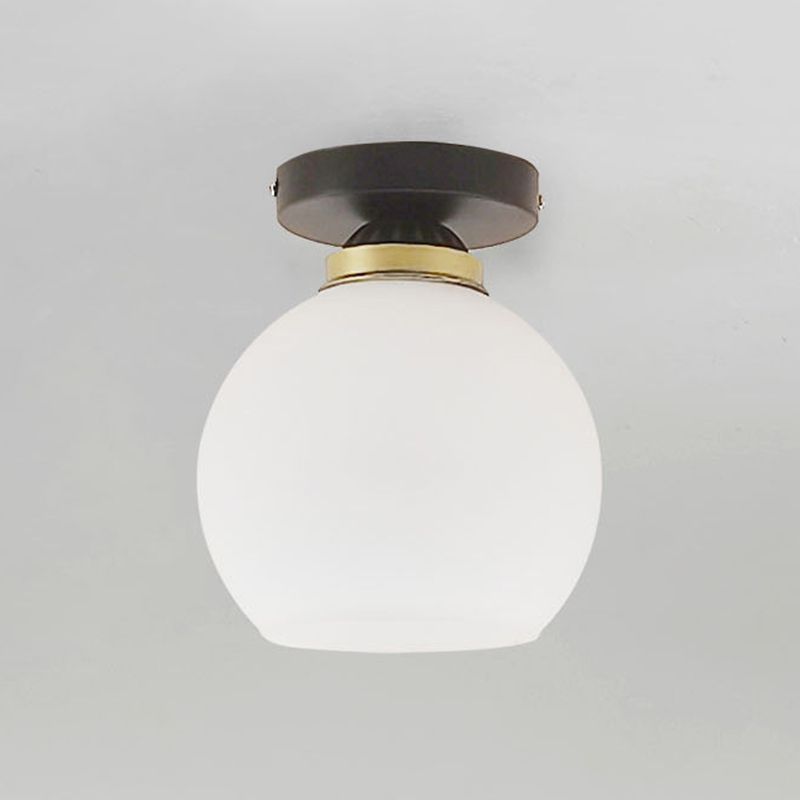 Modernism Black Flush Mount Lighting Globe Shaded Ceiling Light for Room