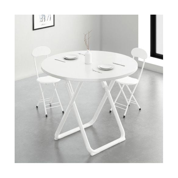 Foldable Sintered Solid Wood Kitchen Table Set with Double Pedestal Base Furniture for Home Use