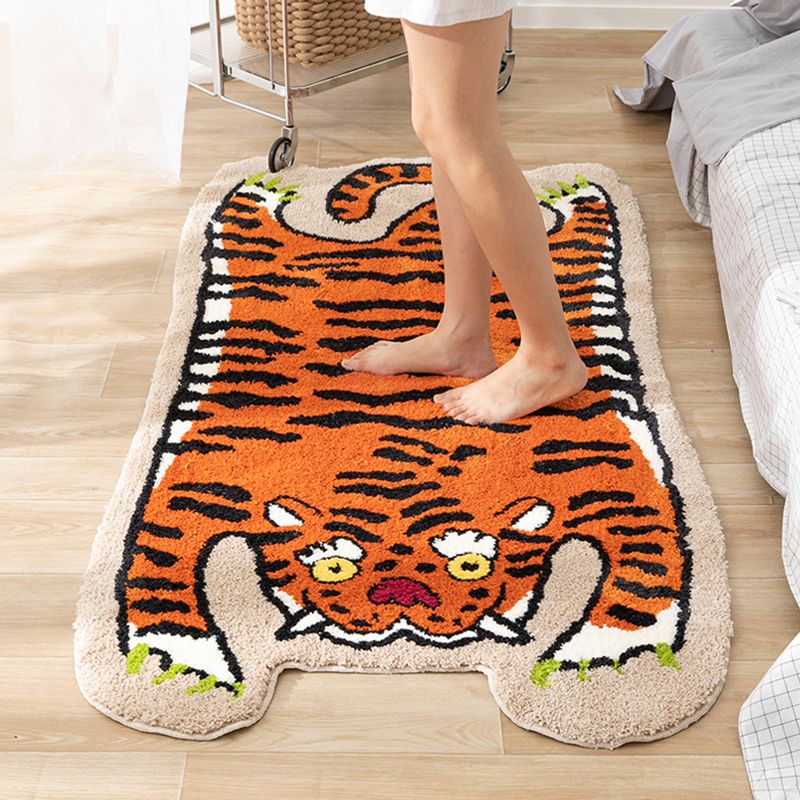 Novelty Color Mixed Modern Area Carpet Polyester Tiger Printing Indoor Rug Easy Care Carpet for Living Room