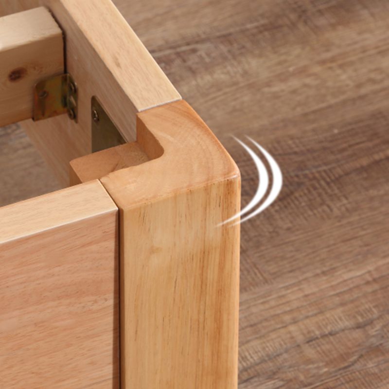 Solid Color Scandinavian Slat Bed Arched Bed With Custom Wood Legs