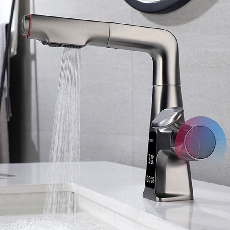 Modern Swivel Spout Sink Faucet Bathroom Low Arc Lifting Faucet