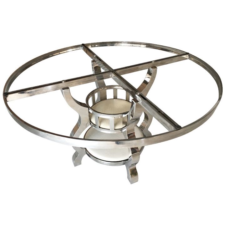 Metal Traditional Luxury Round Dining Table Marble Top Dining Table with Pedestal Base