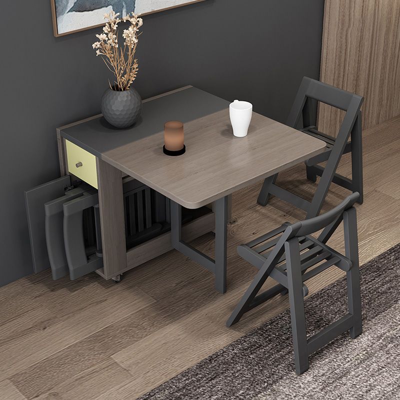 Tabla superior de madera artificial plegable Tabla rectángulo extensible con base de caballete de almacenamiento