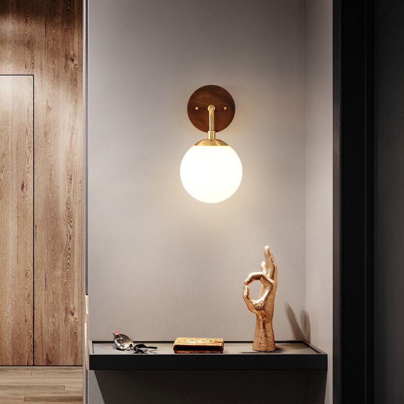 Modern Style Globe Wall Light Sconces Glass 1 Light Wall Lighting Ideas