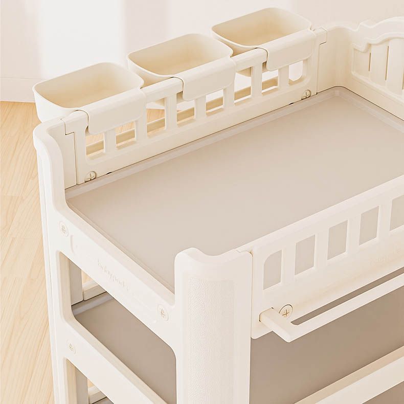 Arch Top Baby Changing Table White Changing Table with Storage