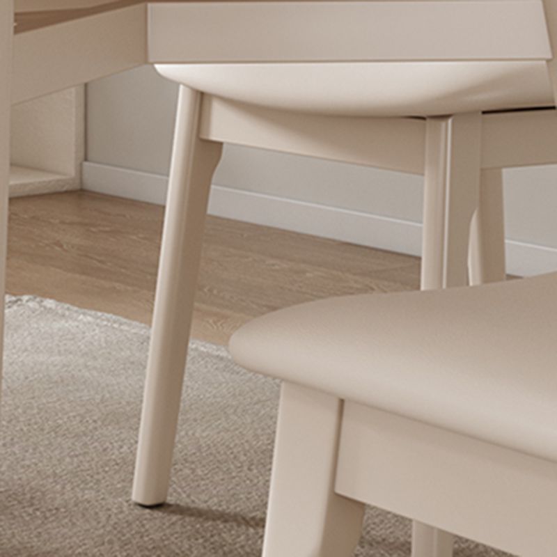 Modern 1/4/5/7 Pieces Dining Chairs Set Stone Round Furniture in White