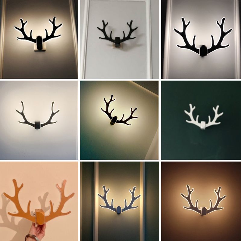 1 lumière géométrique lumineuse luminaires d'éclairage mural en métal de style moderne