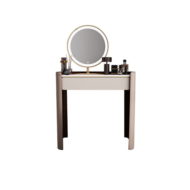 Contemporary 30.7" Height Slate Top Table Makeup Vanity with Drawers