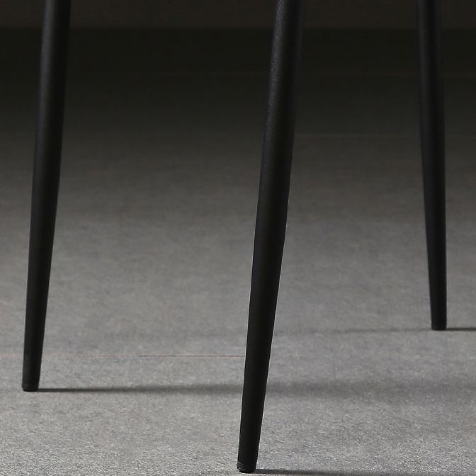 Industrial PU Leather Dining Chairs Solid Back Chair for Home Use