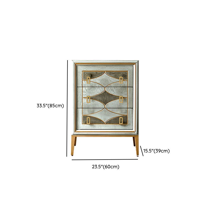 Glam Style Storage Wood Chest with Soft-Close Drawers for Home