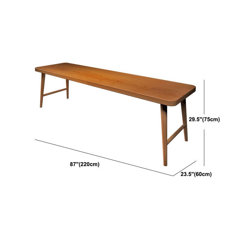 Contemporary Rectangular Office Desk Solid Wood Writing Desk for Home