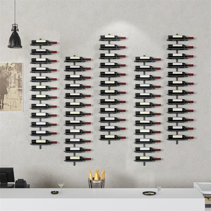 Wall Mounted Wine Bottle Holder Contemporary Metal Wine Rack Bottle