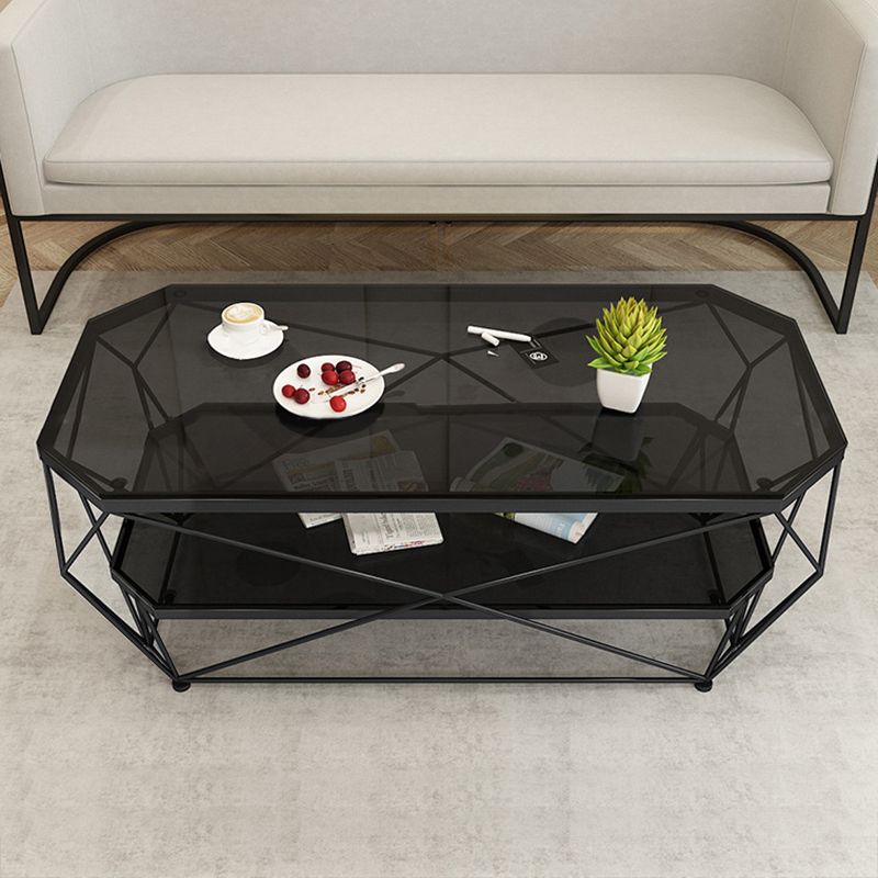Contemporary Glass Cocktail Table Frame Coffee Table  for Dining Room