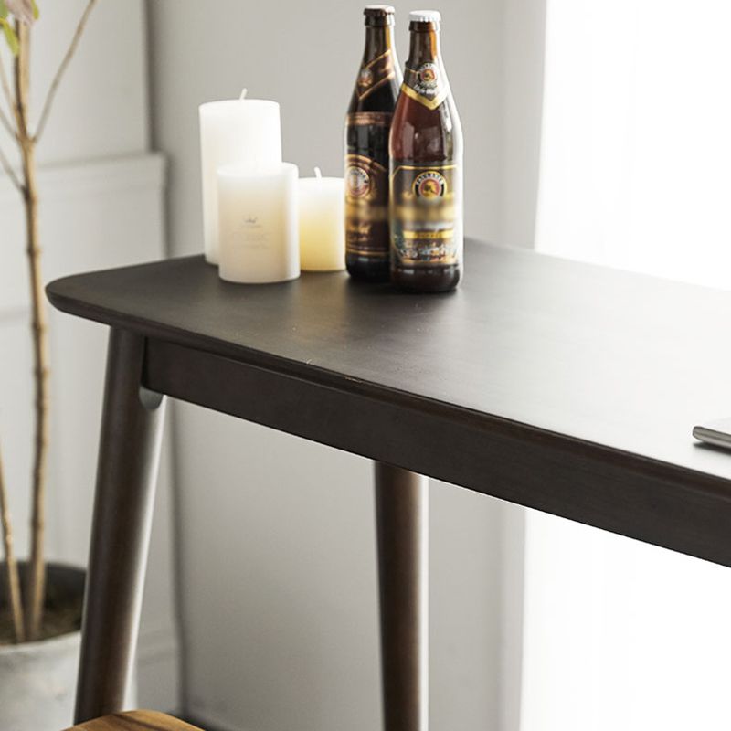 Industrial Wood Trestle Bar Table Specialty Indoor Bistro Table - 53" x 18" x 40"