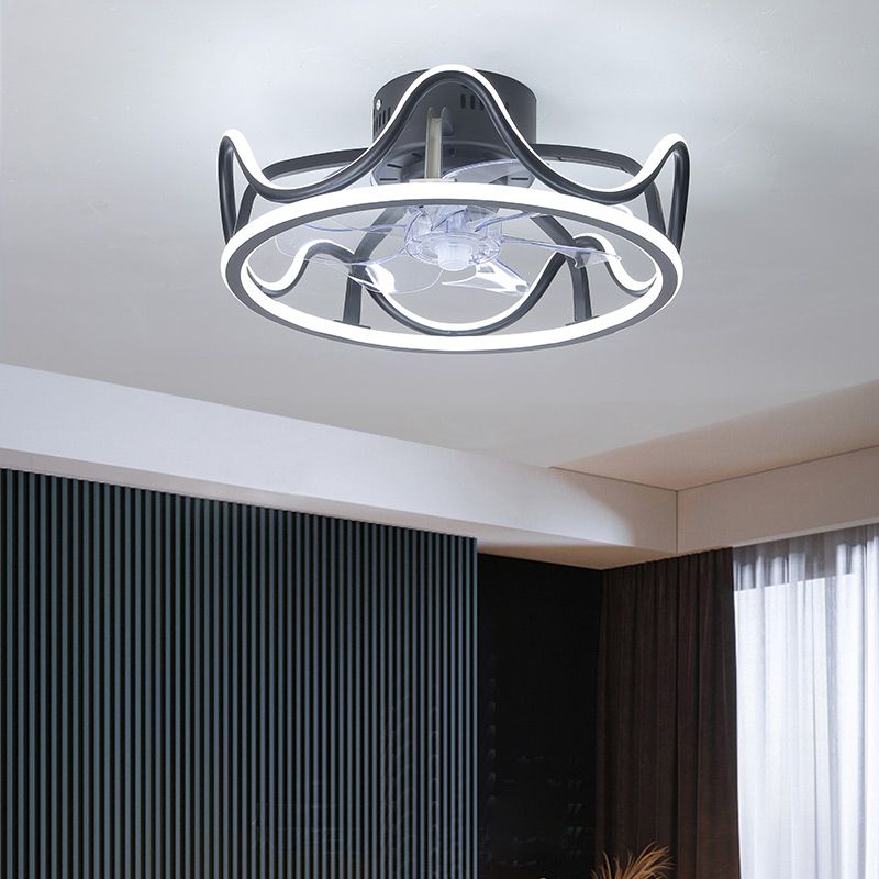 Modern Style Ceiling Fan Lamp Metal 2 Light Ceiling Fan Lighting for Children's Room