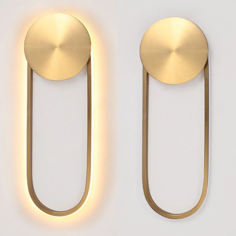 Geometric Line Design Minimalism LED Wall Lamp Post-modern Style Metal U-Shaped Sconce Lights