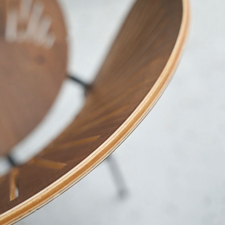 Industrial Full Back Counter Stool Armless Stackable Bar Chair with Metal Legs