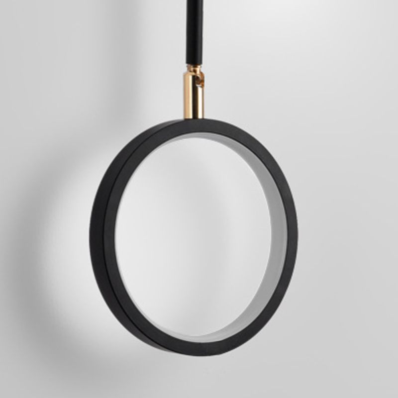 Contemporary LED Wall Light Black Metal Lighting for Living Room