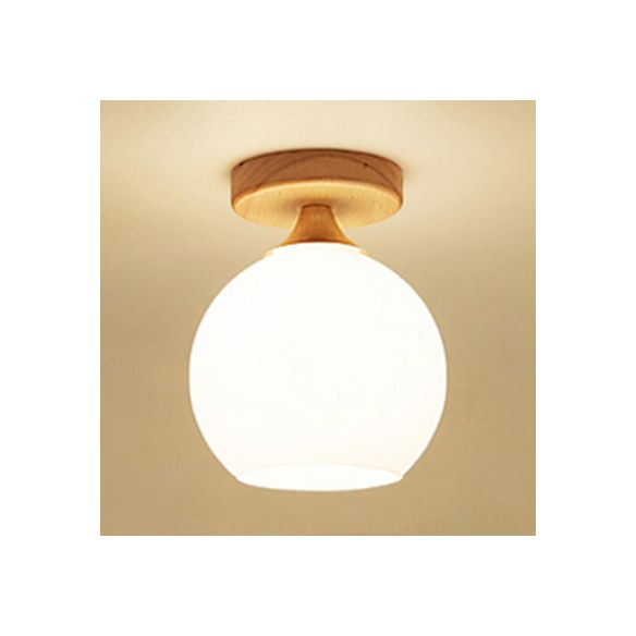 Stile moderno Light Affiolo bianco con soffitto a filo una lampada a soffitto in vetro opale per bagno