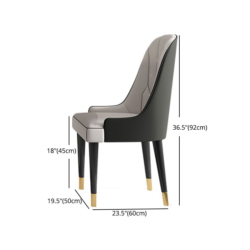 Modern 1/2/5/7 Pieces Dining Set Marble Dining Table with Leather Chairs