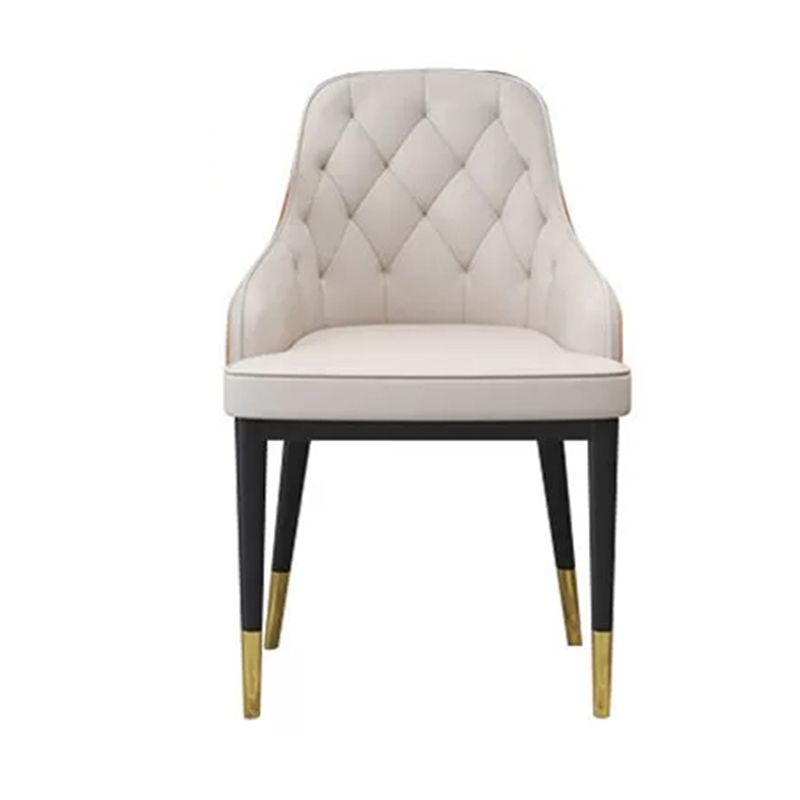 Glam Kitchen Dining Arm Chairs Faux Leather Kitchen Dining Chairs