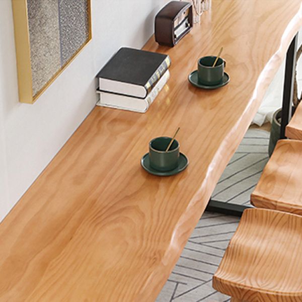 Tavolo da pranzo a barre rettangolo contemporaneo tavolo da bar in legno con base a slitta