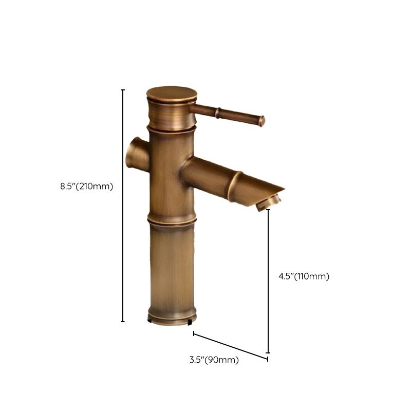 Country Style Vessel Bathroom Faucet Brass Lever Handle Vanity Sink Faucet