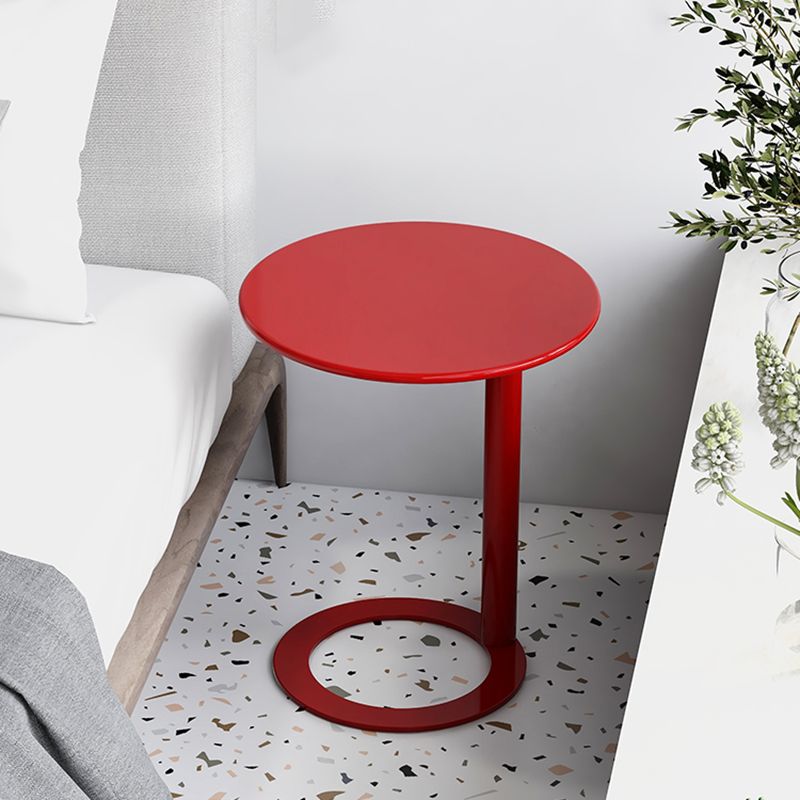 Scandinavian Metal Round End Table Pedestal 18.9"/ 23.6" H Side Table