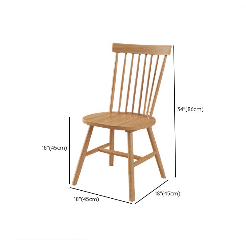 Modern Dining Set 1/3/4/5/6/7 Pcs Solid Wood Dining Table and Chairs in Natural