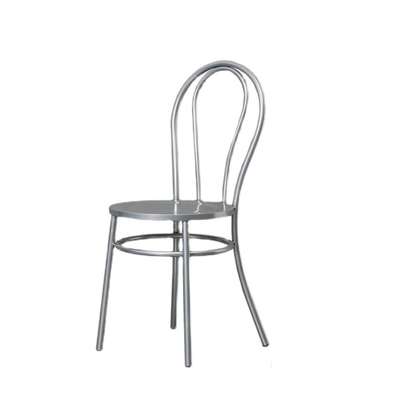 Industrial Windsor Back Armless Chair Metal Dining Room Chairs