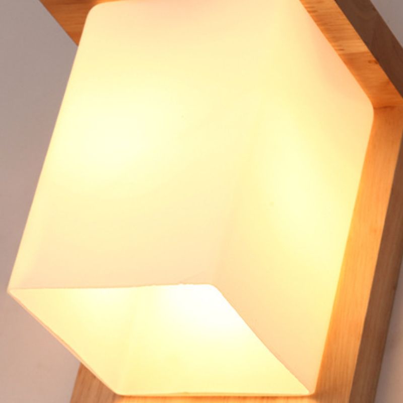 Modern Wooden Wall Light Fixture with 1 Light for Bedroom Living Room