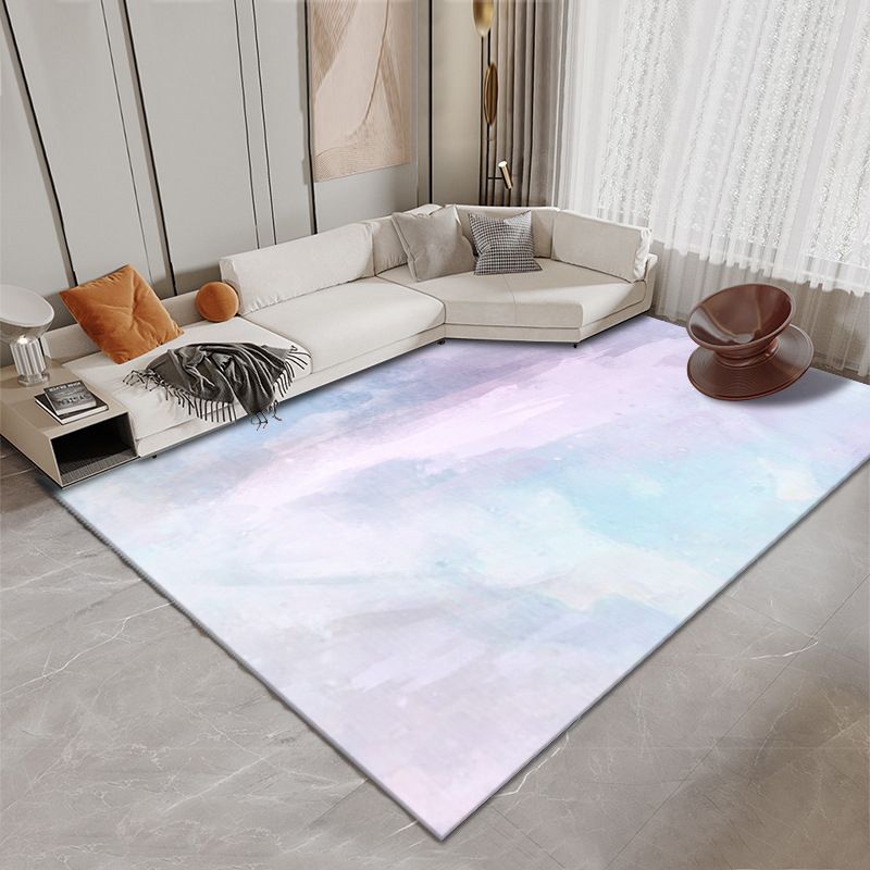 Casual Flowing Swirls Pattern Rug Polyester Area Carpet Pet Friendly Indoor Carpet for Living Room