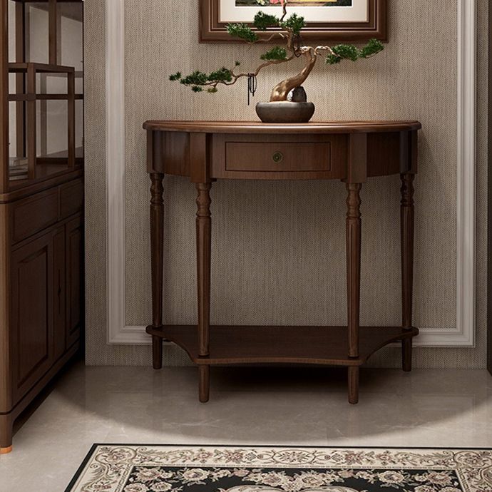 Mid-Century Modern Console Table Wooden Accent Table for Hall