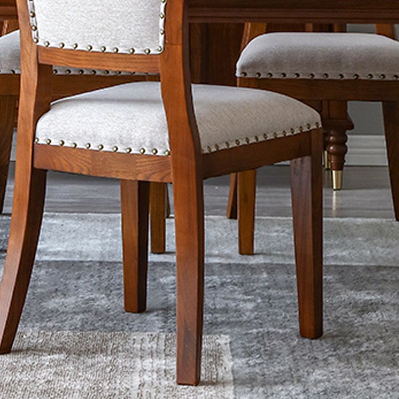 Modern Side Chair Upholstered Dining Chairs with Wooden Base for Dining Room
