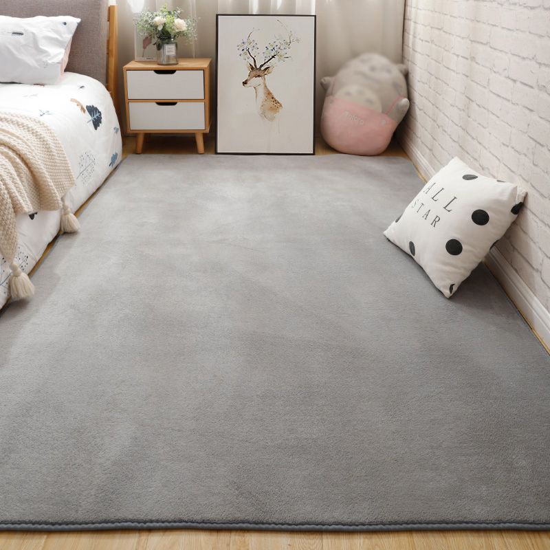 Simplicity Area Rug Modern Plain Area Carpet Polyester Stain Resistant Carpet for Living Room