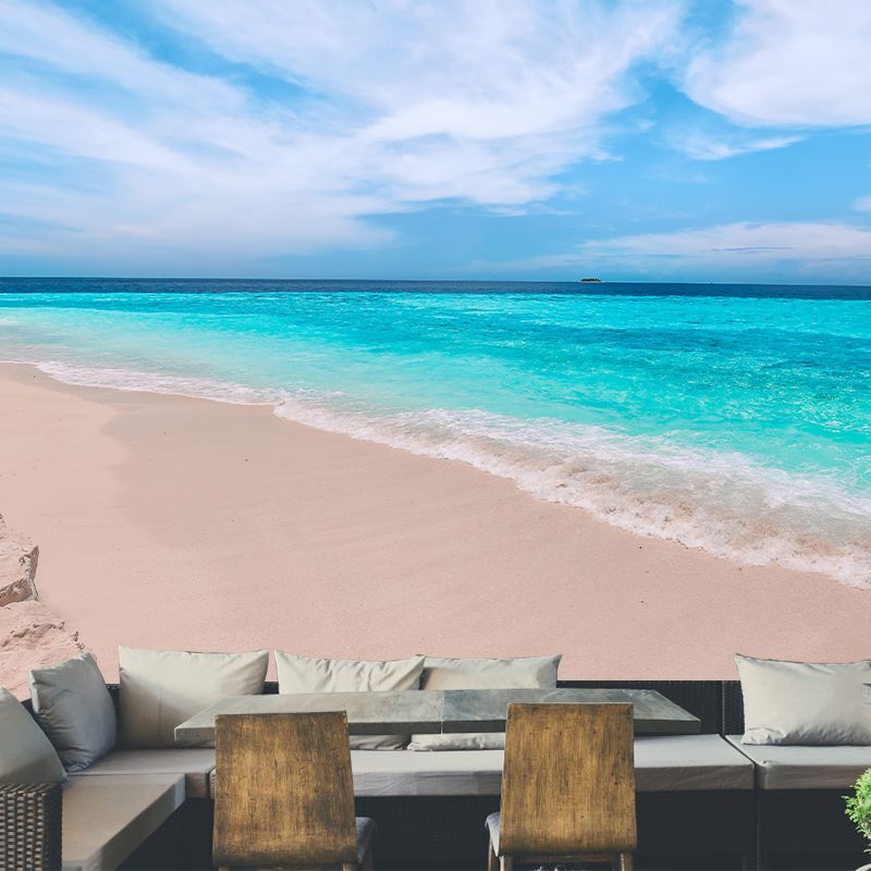 Decorative Photography Mural Wallpaper Sea Beach Indoor Wall Mural