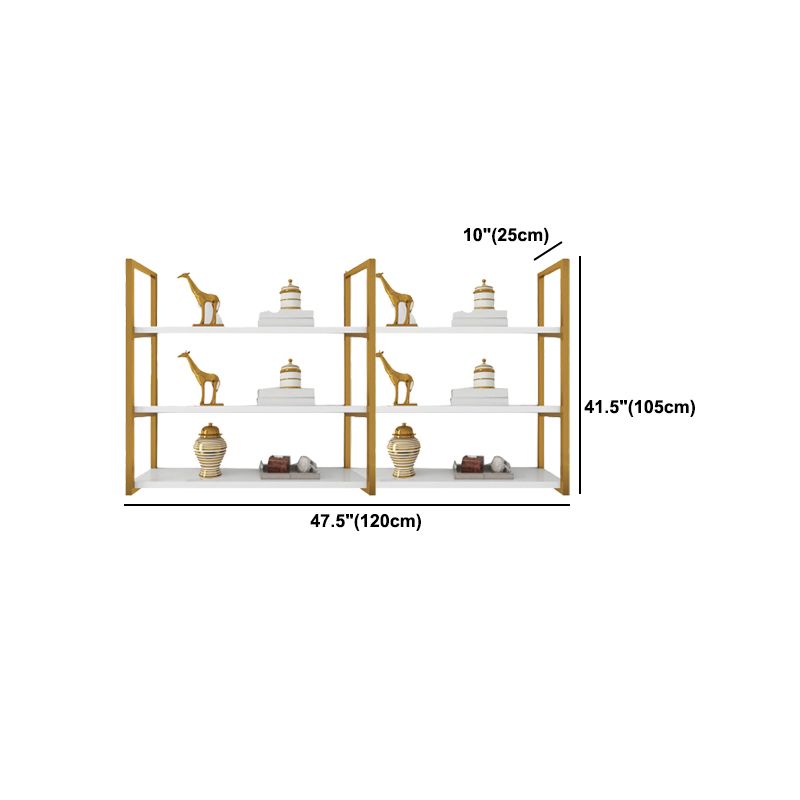 Rectangle Wooden Shelf Bookcase Wall Mounted Industrial Home Office Bookshelf