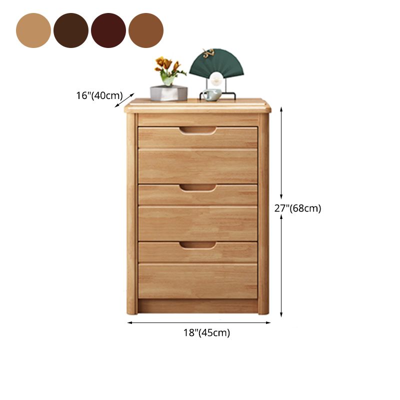 Bedroom Dresser Vertical Solid Wood Storage Chest with 3 / 4 / 5 Drawers