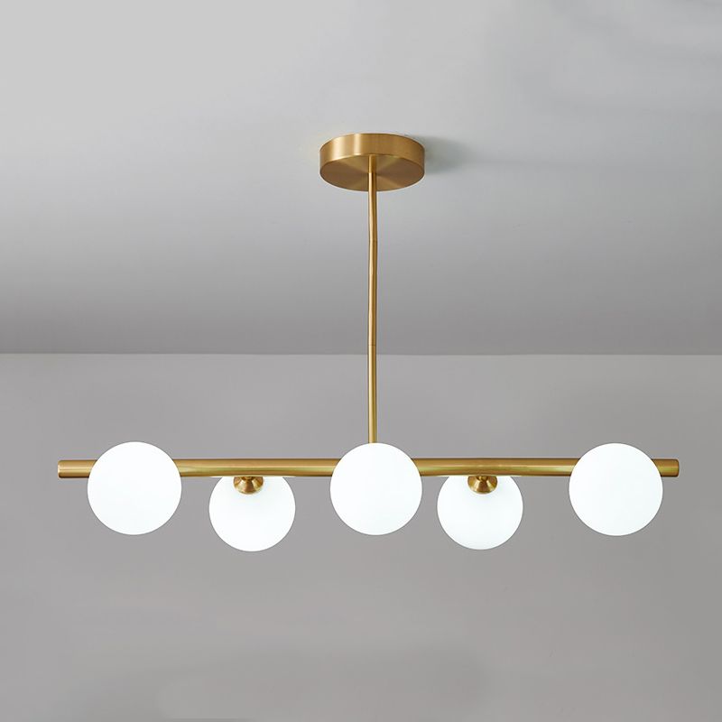 Glass Globe Island Lighting Modern Multiple-Light Island Pendant Lights