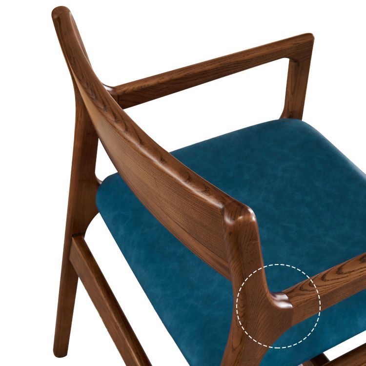 Silla de madera de fresno de estilo tradicional, sillones con respaldo abierto para cocina y comedor