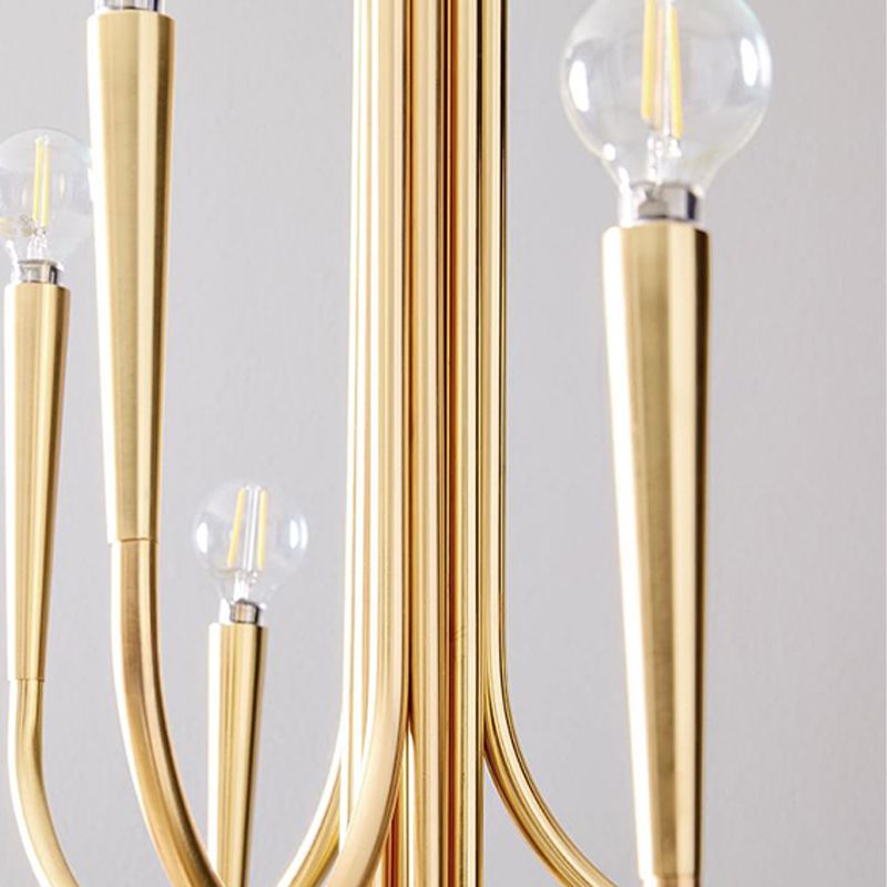 Metaal gebogen armen ophanging hanglamp moderne stijl multi -lichten hangende lamparmaturen