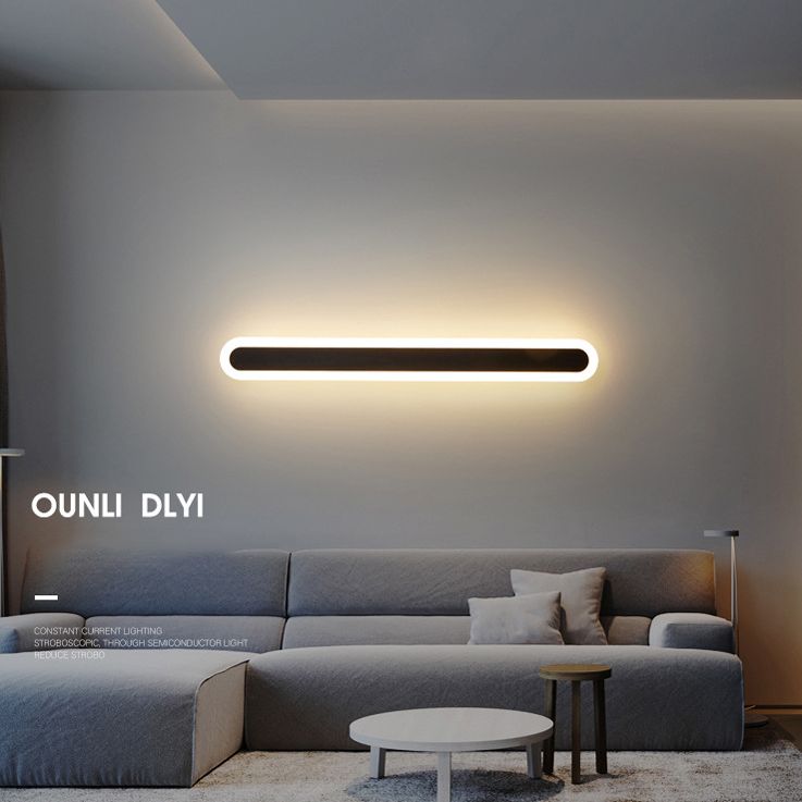 Moderner minimalistischer Stil linearer Wandleuchten Metallwandbeleuchtung für Wohnzimmer