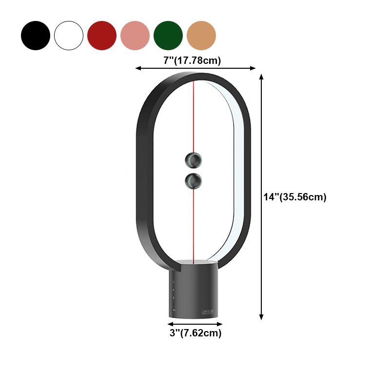 Macaroon Plastic Table Light 1-Light Bedroom LED Nightstand Lamp with Touch Switch