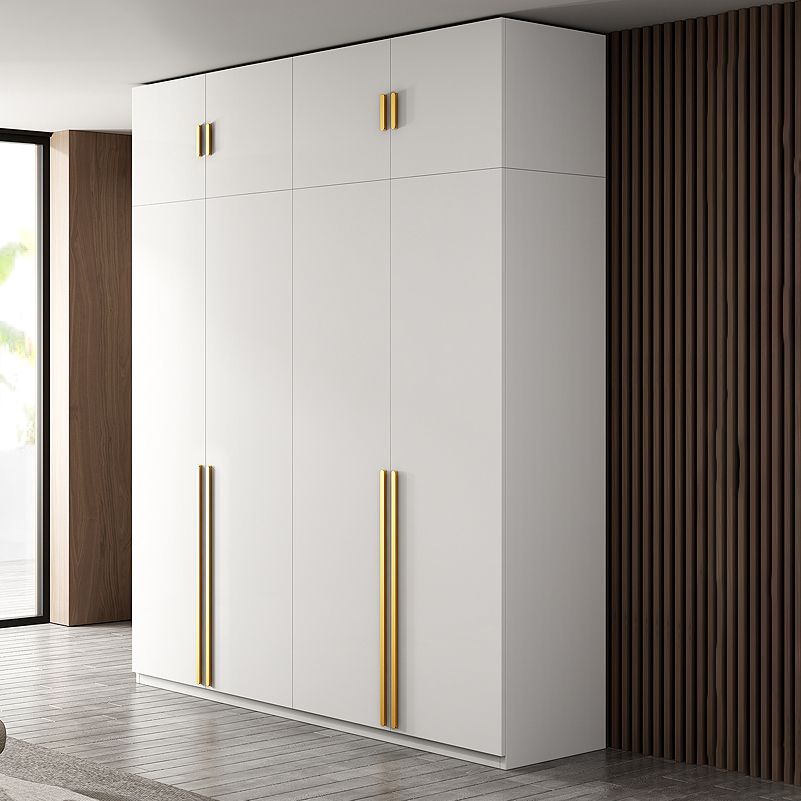 White Colour Wooden Wardrobe Contemporary Style Wardrobe Closet with Drawer