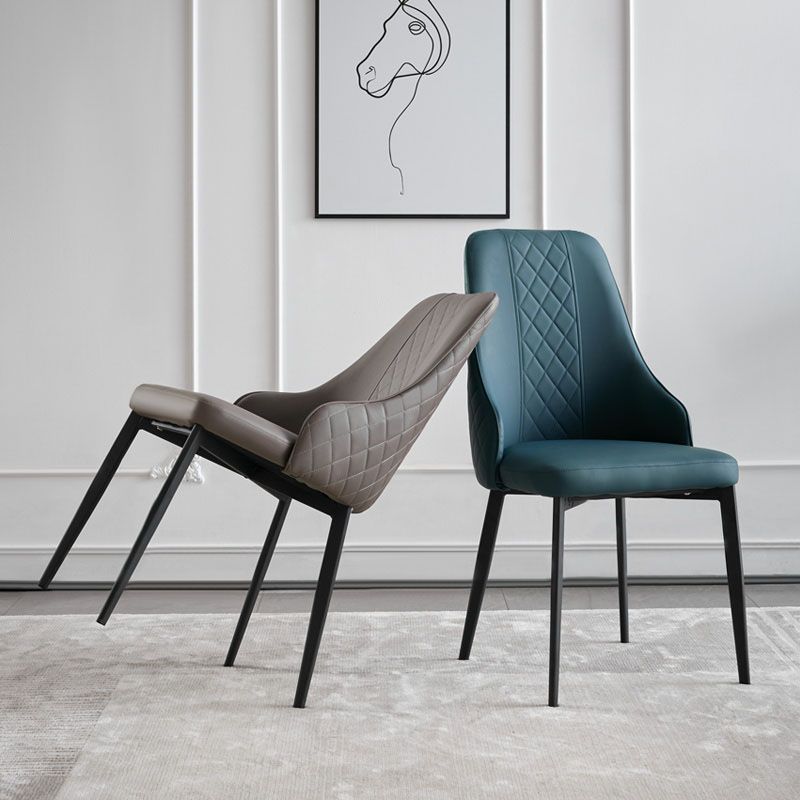 Hedendaagse stijl Parsons Dining zijstoelen gestoffeerde armloze eetkamerstoelen