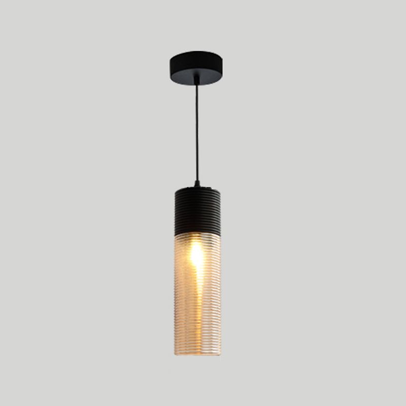 Apparecchio di illuminazione a sospensione geometrica retrò 1 lampadina in vetro ambra sospeso per sala da pranzo